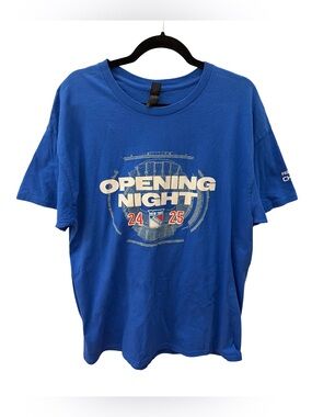 New York Rangers Opening Night 2024-2025 Heavy Cotton NHL Blue Men’s T-Shirt XL